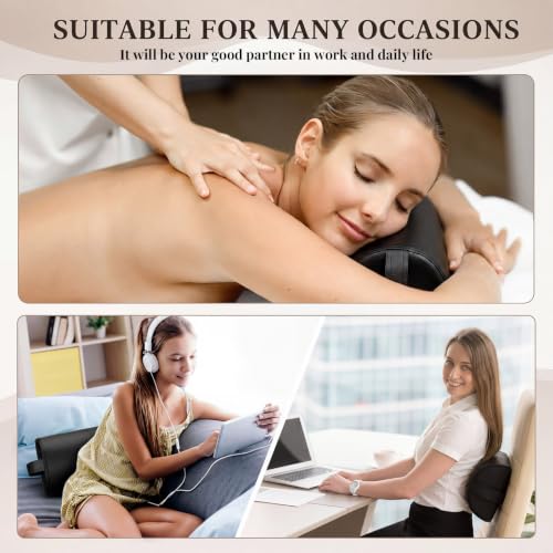 Ripeng 4 Pcs Half Round Massage Table Bolster Pillow Pad with Strap Handle - size: 6"w X 3"h X 13"L
