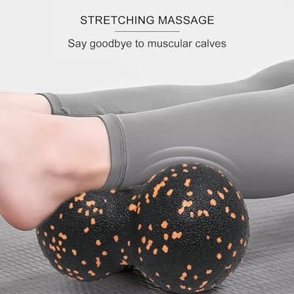 yueton 1Pack Peanut Massage Ball Myofascial Release Acupoint Massage Deep Tissue Muscle Massage Back Leg Massage Roller Mobility Ball for Daily Physical Therapy Yoga Therapy