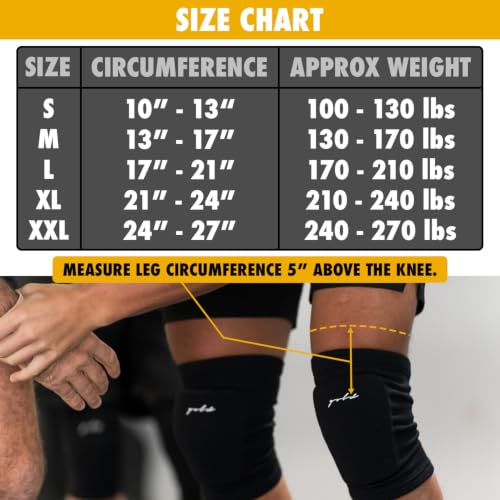 Gold BJJ Knee Pads for Jiu Jitsu, Wrestling, and MMA - Set of 2 (X-Large) - size: X-Large
