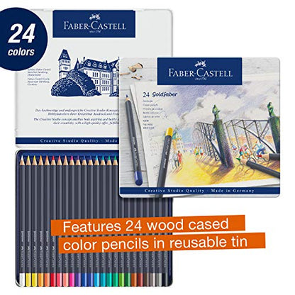 Faber-Castell Goldfaber Color Pencils Tin Set, 24ct.