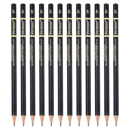PATIKIL 12Pcs Drawing Pencils for Sketching, 2H Refill Sketch Pencils for Drawing, Graphite Art Pencil Set Professional Resistant Lead for Painting Shading Artist Office Supplies - size: 2H