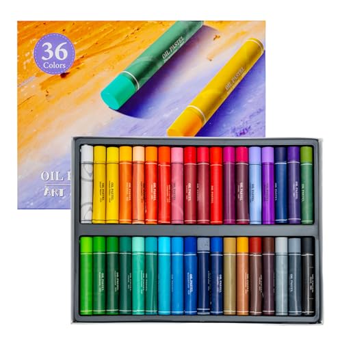 Oil Pastels Set, Soft Round Oil Pastel Sticks for Artists & Adult Beginners, Drawing, Sketching & Blending (36 Colors) - color: 36 Colors