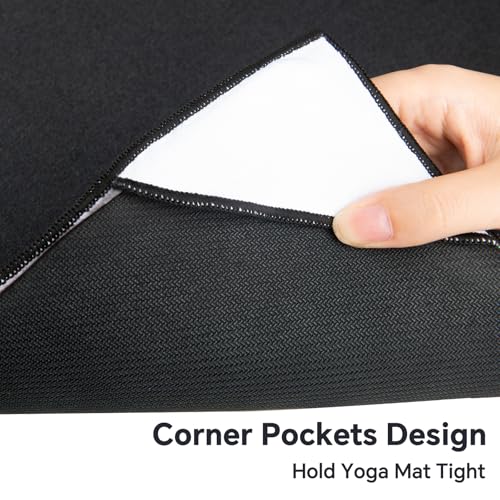 Hot Yoga Towel with Grip Dots, Non Slip, 70"x26, Gold Mandala - color: Gold Mandala, size: 70" x 26"