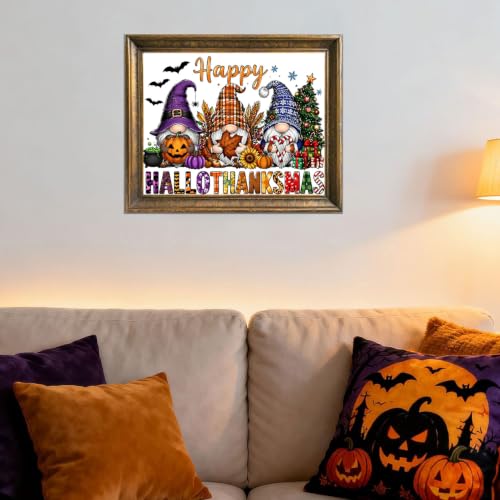 Gnome Diamond Painting Kits for Adults, Holiday Diamond Art for Adult | Full Round Drill Paint by Diamond, Hallothanksmas Diamond Painting Gem Art, Arts and Crafts for Adults Beginners 12x16 Inch - color: Gnome