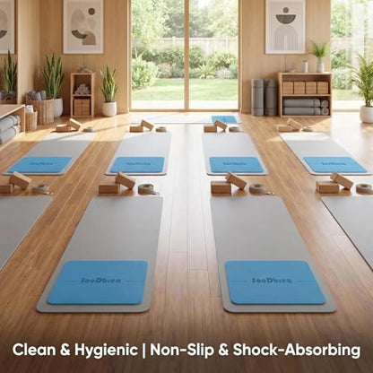Mini Small Yoga Mat 23.6×15.7in 5mm Thin Portable Non-Slip Knee Pad