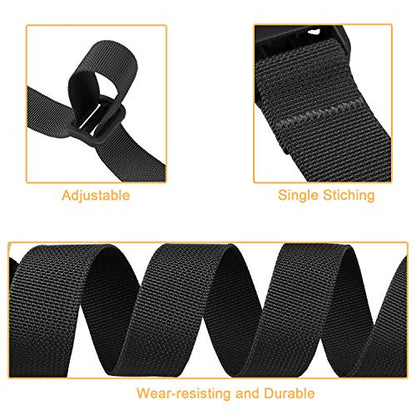 MAGARROW 24" 40" 60" 100" Strap Buckle Packing Straps Adjustable 1-Inch Belt - color: Black (4-Pack), size: 1" Wide - 40" Long