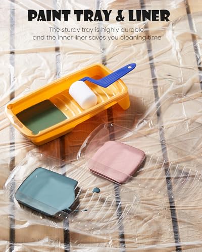 Voomey Small Paint Roller, 2 Inch Mini Paint Roller Kit 10 Pack | Microfiber Paint Rollers with Tray and Roller Frame for Touch Up Painting Wall, Door, Cabinet - size: 2 Inch Mini Paint Roller Kit 10 Pack