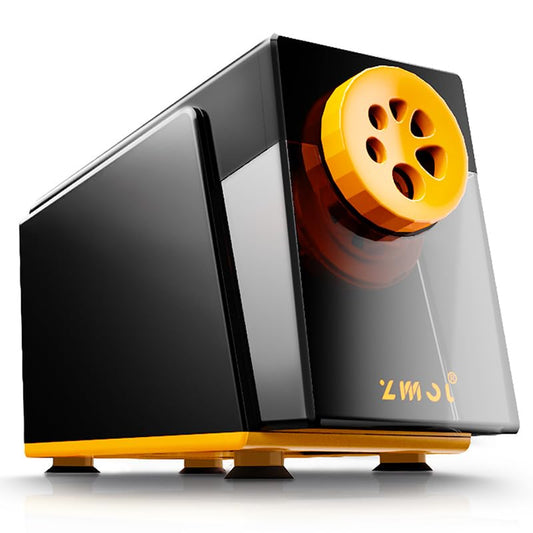 ZMOL Electric Pencil Sharpener,Heavy Duty for Classroom, 6-12mm, Black | Auto Stop,6 Holes,Plug-in, 3 Tip Adjustments,Fits 6–12mm No.2 & Colored Pencils for School/Home/Teachers - color: Black
