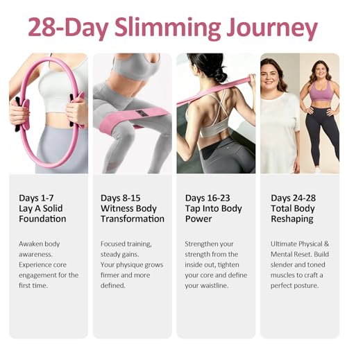 Pilates Kit, Home Pilates Equipment for Women, Workout Kit with 14.5" Pilates Ring and Ball,Yoga Block, Yoga Knee Pad Mats, Resistance Bands, Ankle Weights, Sliders & Grip Socks Accessories