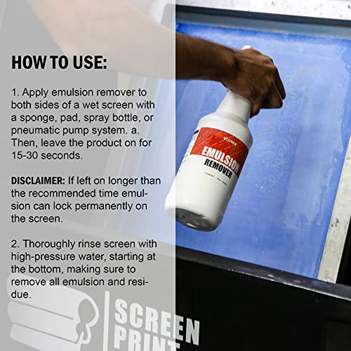 Ecotex Screen Printing Emulsion Remover, Diazo Photo Stencil Remover, Pt | Biodegradable Emulsion Remover For Silk Screens - Removes Diazo, Photo Emulsion & Stencil Residue, Dilutes Up To 4:1, 1 Pt - size: 16 Ounce (Pack of 1)