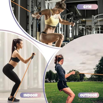 RitFit Single Resistance Bands with Handles Door Anchor for Home Gym - size: 10-15lbs