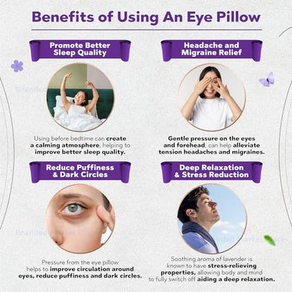 The Asli Co. Handmade Lavender Aromatherapy Prussian Blue Eye Pillow, Packs of 12, Natural Soothing Scent for Promote Better Sleep Quality, Reduce Stress & Anxiety - color: Prussian Blue