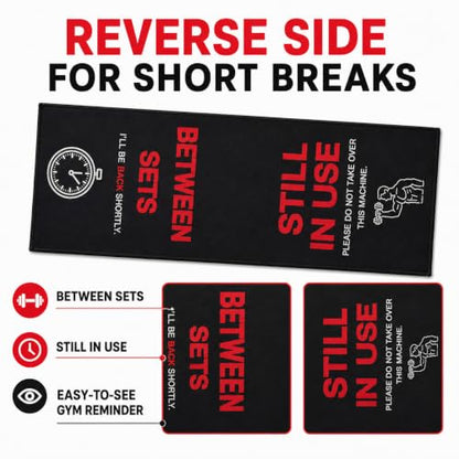 2 Pack High Visibility Warning Towel 37.8×14.96 Inch Microfiber Quick Dry Sweat Absorbent for Fitness Equipment Reserve