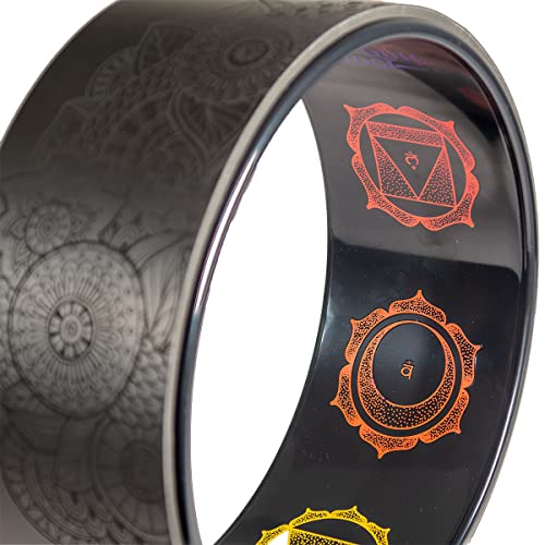 Enlighten Yoga Wheel - Great for Adding Active Strength and Flexibility to Your Exercise and Yoga Practice - color: Black - Ananda
