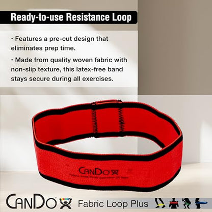 CanDo Fabric Loop Plus, Resistance Exerciser Loops, Set of 3 - size: 12", style: X-Light to Medium Strength