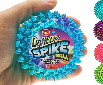 JA-RU Light Up Ball (1 Ball) Rubber Spiky Balls for Kids. Stress Relief Toy Autism Sensory Products. Dog Chew Toy Bulk Birthday Party Favors, Goodie Bag Stuffers. 699-1 - size: 1 Giant Ball