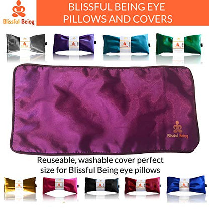 Lavender Eye Pillow - Hot or Cold Weighted Satin Eye Mask perfect for Sleeping, Yoga, Meditation - Gifts for Women, Birthday, Teachers - Natural Herbal Relaxation (Hot Pink) - color: Hot Pink