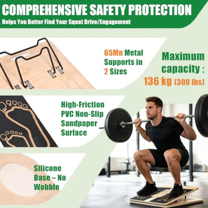Slant Board Calf Stretching for Ankle Mobility & Balance Board with Maze