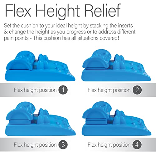 Kanjo Flex Height Acupressure Neck Pain Relief Cushion - Height Adjustable Cervical Traction & Pressure Point Device for Muscle Tension & Relaxation - Helps Relieve Neck Pain - style: Flex Height Neck Cushion