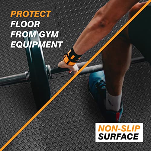Torin ABPM001BK Interlocking Foam Mat Protective Exercise Workout Puzzle Floor Mat Tiles for Home Gym Equipment - 6 Pieces, 24 Square feet, Black