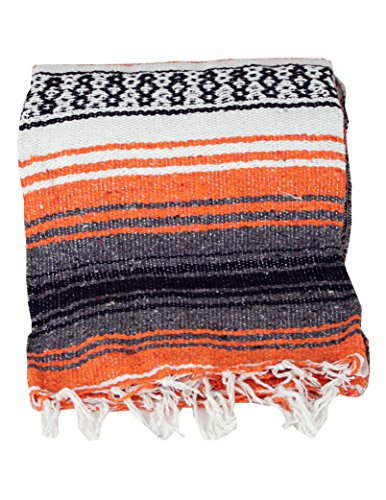 Canyon Creek Mexican Style Falsa Yoga Blanket (Orange) - color: Orange
