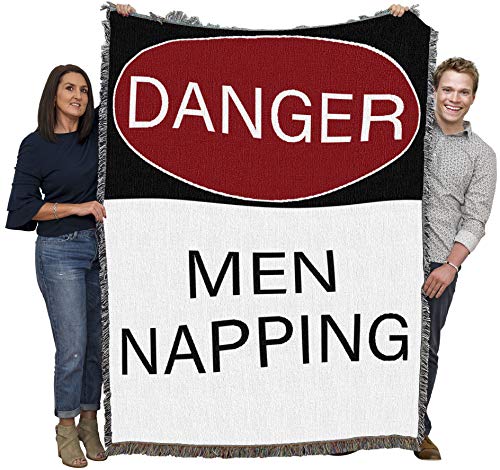 Pure Country Weavers Danger Men Napping Blanket - Gift Tapestry Throw Woven from Cotton - Made in the USA (72x54) - color: Men Napping