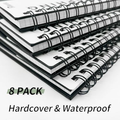 Graph Paper Notebook Spiral Notebook 8.5" x 11" | 8 Pack Grid Paper Notebook Graph notebook Engineering notebook Thick Graphing Paper Notebook Hardcover Journal for School - size: A4, style: 8GRAPH NOTEBOOK