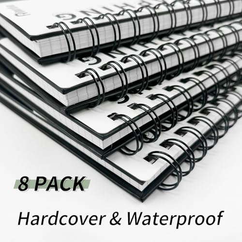 Spiral Notebooks 8.5x11,8 Pack College Ruled Notebook | Notebooks for Work&Note Taking, Lined Hardcover Notebook 120 Pages Thick Paper Notebook Hardcover Journal for School, Office - size: A4, style: 8LINED NOTEBOOK