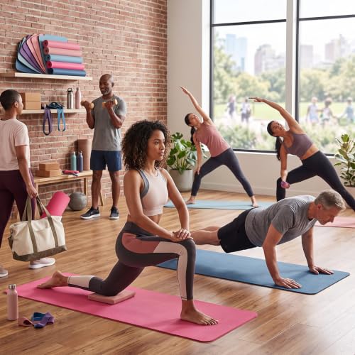 Yoga Mat with High Elasticity, Non Slip Gymnastics Mat Small Size TPE Mat with Cushioning Function for Yoga Pilates Sports Workout - color: 34*17*0.8