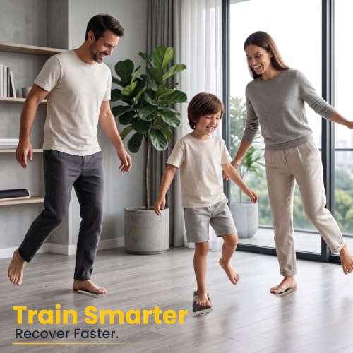 Axis Balance Board And Wobble Board For Sport Posture Correction, Plantar Fasciitis Relief, And Physical Therapy Training Kit With Stretch Strap and Poly Bag container included