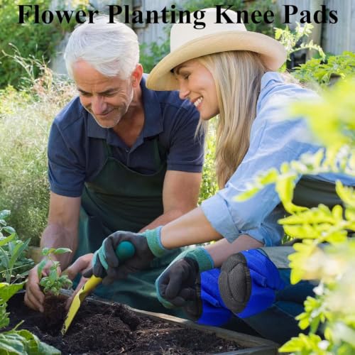 Garden Knee Pads for Women Men, Adjustable Non-Slip Straps, Blue S, 1 Pair - color: Blue, size: Small