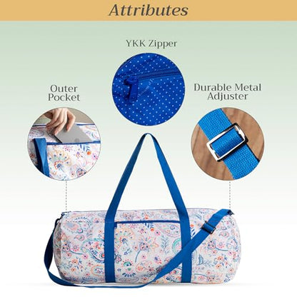 Maison d' Hermine Yoga Mat Duffle Bag Gym Tote Yoga Mat Carry Bag - color: Indian Floral, style: Yoga Mat Gym Bag
