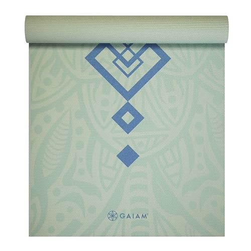 Gaiam Yoga Mat Classic Print, 4mm Non-Slip Mat - color: Fijian Dream