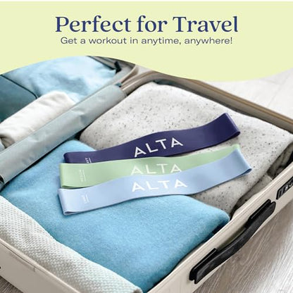 ALTA Mini Loop Bands for Exercise, Durable Latex, Small Resistance Bands - color: 3 Pack - Seaside