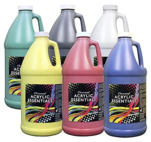 Chroma Acrylic Essential Set, 1/2 Gallon Jugs, Assorted Primary Colors, Set of 6 - 59001