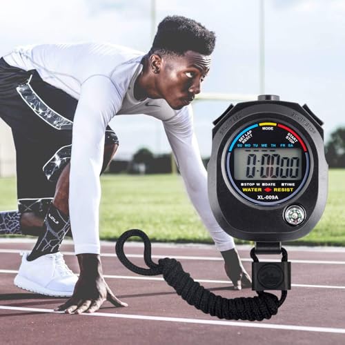 KingL Digital Stopwatch Timer - Interval Timer with Large Display. - style: style2-1pack/Black