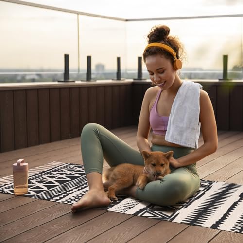 nuveti Cotton Yoga Mat - Absorbent, Grippy Tight Weave, Ashtanga & Hot Yoga Rug, Helps with Slippery Hands & Feet - color: MiCheng