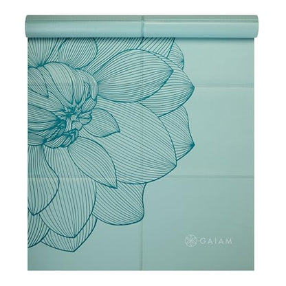 Gaiam Foldable Yoga Mat, 2mm Icy Paisley - color: Serene Dahlias