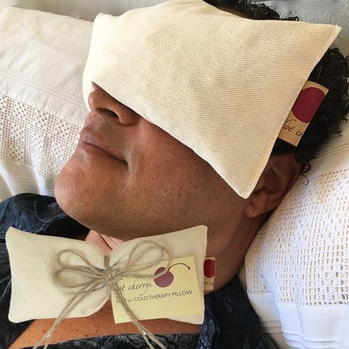Eye Pillow Natural Denim Cherry Pit-Stone Pack, Microwavable Hot/Cold Compress, Sustainable Gift, Moist Heat, Headache Pain Relief, Spa Yoga - color: Unbleached, Bull Denim, Natural