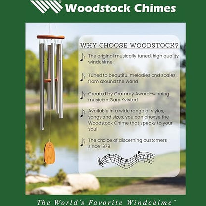Woodstock Wind Chimes Zenergy Solo Hand Chime, Silver (7") Musically Tuned for Meditation, Yoga and Mindfulness, Bell Percussion Instrument For Teachers and Classrooms - size: 7"