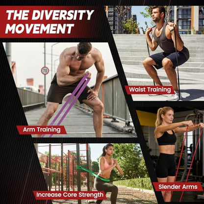 5 Levels Pull Up Assistance Bands, Resistance Bands for Working Out