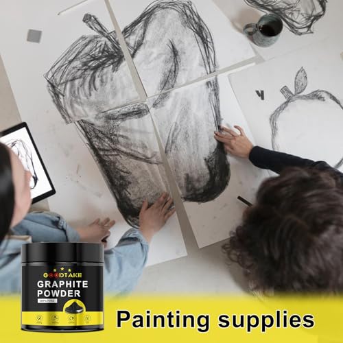 GOODTAKE Graphite Powder 1000 Mesh (Ultra Fine) - 13 Micron Powdered Graphite High Purity Lubricant for Locks, 3D Printing, DIY Crafts - Non-Toxic Dry Lubricant (2 Pounds) - size: 2 Pounds