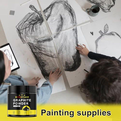 GOODTAKE Graphite Powder 1000 Mesh (Ultra Fine) - 13 Micron Powdered Graphite High Purity Lubricant for Locks, 3D Printing, DIY Crafts - Non-Toxic Dry Lubricant (2 Pounds) - size: 2 Pounds