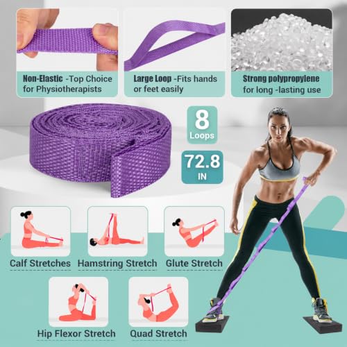 Squat Wedge Block, 960 LBS Weight Capacity, Slant Board for Calf Stretching - color: Black&Purple