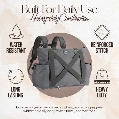 Yoga Mat Bag - Convertible Crossbody Yoga Bag, Travel Tote Back Pack - color: Grey