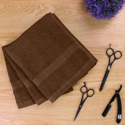 Utopia Towels Salon Towels, Pack of 24, 16x27 in, 100% Cotton, Dark Brown - color: Dark Brown, size: 24 Pack