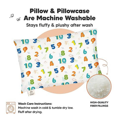 Toddler Pillow with Pillowcase, 13x18 My Little Dreamy Pillow (Dino123) - color: Dino123