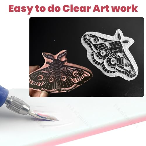 14 Pack Rubber Carving Block, 4" x 6" Easy Cut Lino Blocks, Soft Linoleum Block for Printmaking, Stamps, Crafts