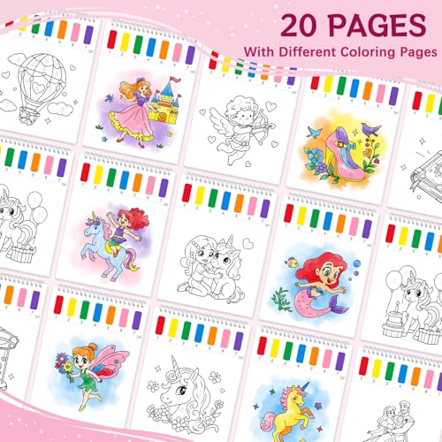 SOCOLER Paint with Water Coloring Books for Toddlers,Unicorn Theme Mess Free Watercolor Painting Papers for Kids Water Color Paint Kit Art Craft Gift for Ages 1-3, 4-8 - color: Unicorn