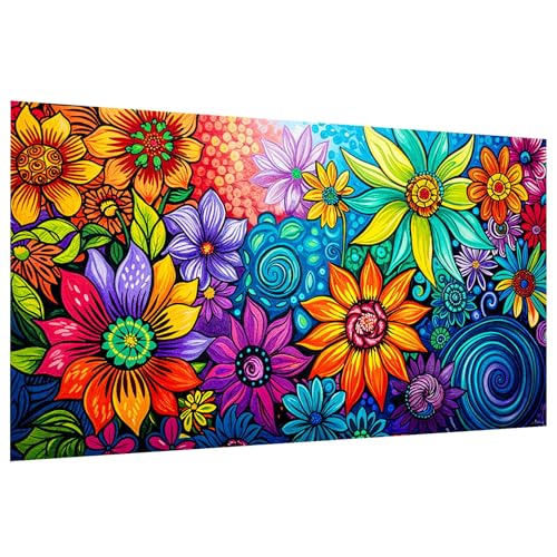 JOOZ Diamond Painting Kits for Adults - DIY 5D Large Diamond Art Kits for Adults Flowers, Full Drill Diamond Art Flowers Kit, Gem Art Kits for Home Wall Decor (27.5 X 15.7 Inch) - color: Flowers 049